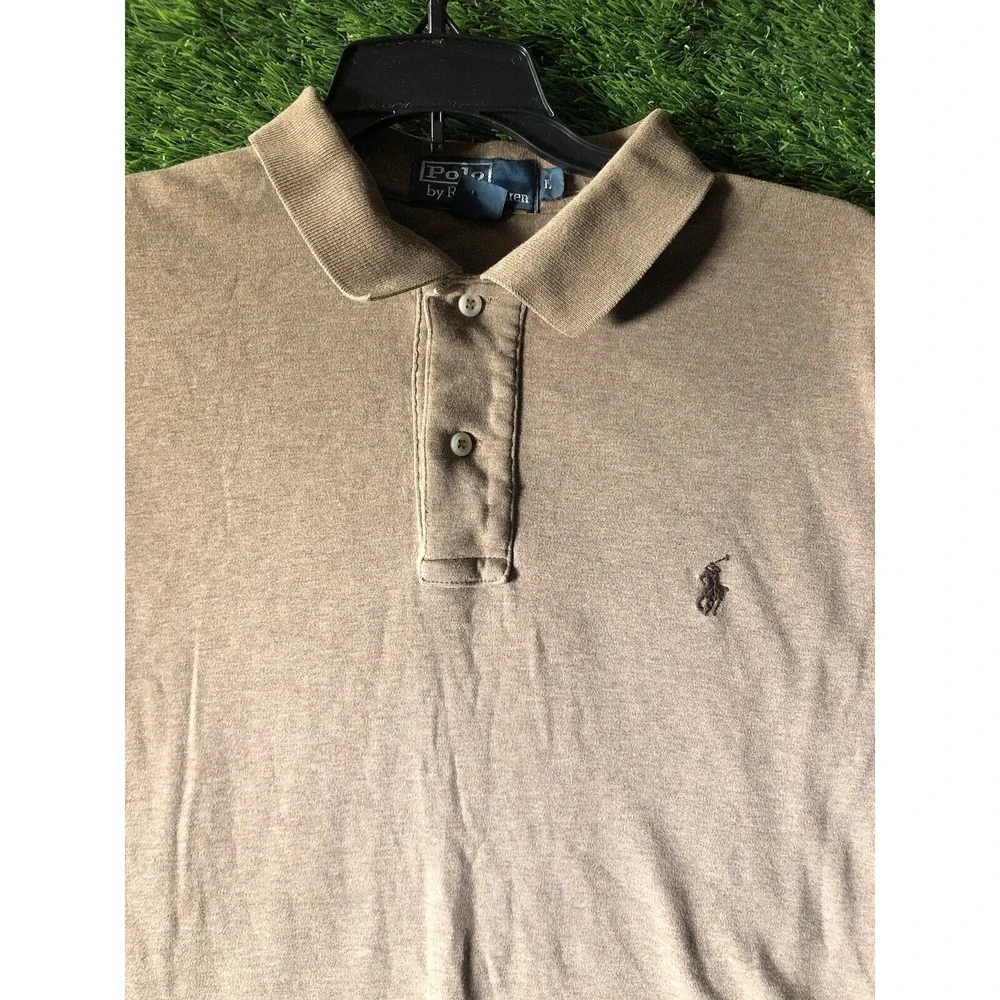 Polo Ralph Lauren Shirt Men's Large Size LARGE‎ Polo Brown Large Flesh Pony